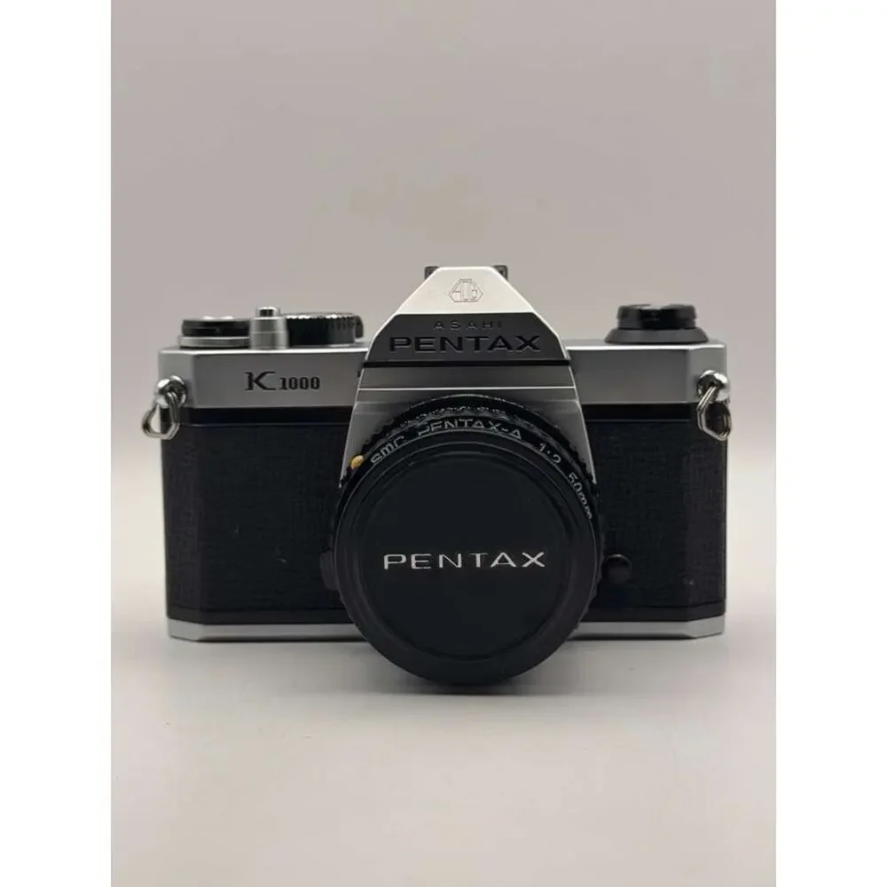 Pentax K1000 35mm SLR Film Camera SMC Pentax-A 50mm F2 Lens Manual Tested